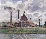 Camille Pissarro Factory near Pontoise Usine pres de Pontoise USA oil painting artist